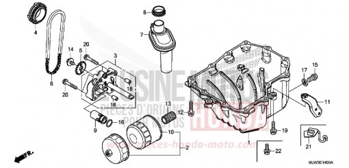 CARTER D'HUILE/POMPE A HUILE CB500XAG de 2016